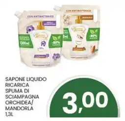 Despar Scia sapone liquido ricarica spuma di sciampagna orchidea/ mandorla offerta
