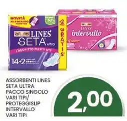 Despar Assorbenti lines seta ultra pacco singolo / proteggislip INTERVALLO offerta