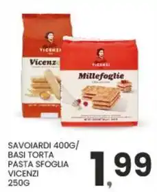 Despar Savoiardi 400g/ basi torta pasta sfoglia VICENZI offerta