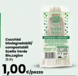Despar Cucchiai Logico biodegradabili/ compostabili Scelta Verde Bio,Logico 15 Pz offerta