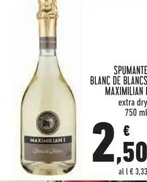 Conad Superstore Spumante blanc de blancs extra dry offerta