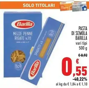 Conad Superstore Mezze penne rigate 500 g(ml) offerta
