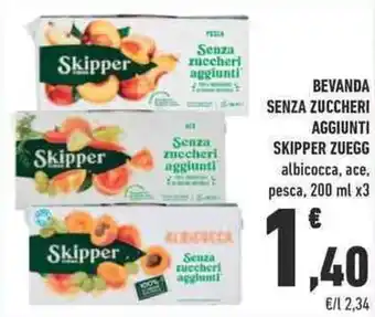 Bevanda senza zuccheri aggiunti skipper ZUEGG