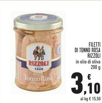 Conad Superstore Filetti di tonno rosa in olio d'oliva 200 g(ml) offerta