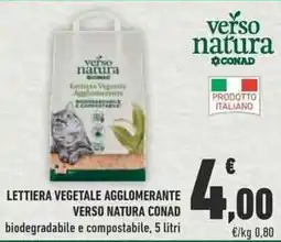 Conad Lettiera vegetale agglomerante VERSO NATURA CONAD offerta
