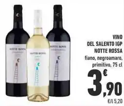 Conad Vino del salento IGP NOTTE ROSSA offerta