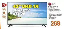 Ipercoop LG TV LED 43" UHD 4K 43UA73006LA offerta