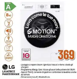 Ipercoop LG LAVATRICE F4NX1008NWK offerta