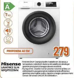 Ipercoop Hisense LAVATRICE SLIM WFQP701219VM offerta