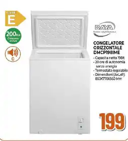 Ipercoop DAYA CONGELATORE ORIZZONTALE DMCP198IME offerta