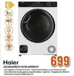 Ipercoop Haier ASCIUGATRICE HD110-A2959E-IT offerta