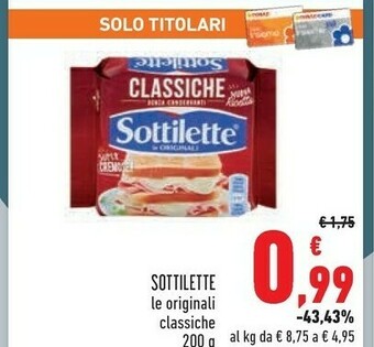 Conad Superstore Sottilette le originali classiche 200 g(ml) offerta