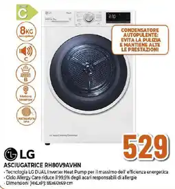 Ipercoop LG ASCIUGATRICE RH80V9AVHN offerta