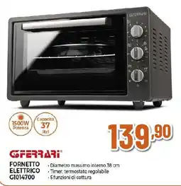 Ipercoop GFERRARI FORNETTO ELETTRICO G1014700 offerta