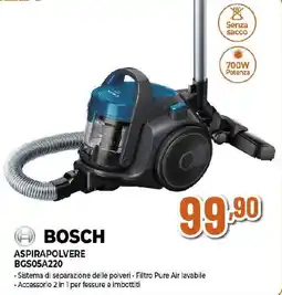 Ipercoop BOSCH ASPIRAPOLVERE BGS05A220 offerta