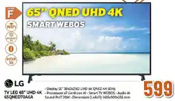 Ipercoop LG TV LED 65" UHD 4K 65QNED70A6A offerta