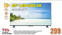 Ipercoop TCL TV LED 55" UHD 4K 55P69K offerta