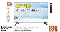 Ipercoop Hisense TV LED 40" 40A49N offerta