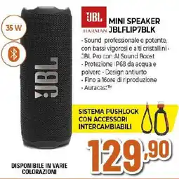 Ipercoop JBL MINI SPEAKER HARMAN JBLFLIP7BLK offerta