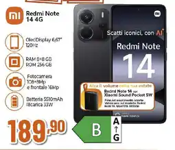 Ipercoop Redmi Note 14 4G offerta