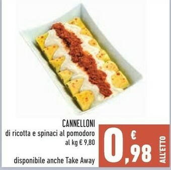 Conad Superstore Cannelloni di ricotta e spinaci al pomodoro offerta