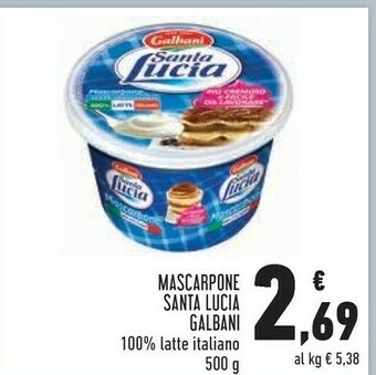 Conad Superstore Mascarpone santa lucia 500 g(ml) offerta