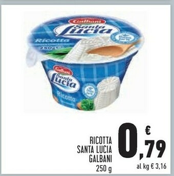 Conad Superstore Ricotta santa lucia 250 g(ml) offerta