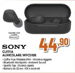 Ipercoop SONY CUFFIA AURICOLARE WFC510B offerta