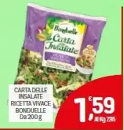 Crai Carta delle insalate ricetta vivace BONDUELLE offerta