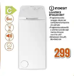 Extracoop INDESIT LAVATRICE BTWL60400IT offerta