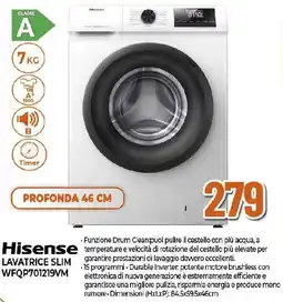Extracoop Hisense LAVATRICE SLIM WFQP701219VM offerta