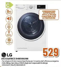 Extracoop LG ASCIUGATRICE RH80V9AVHN offerta