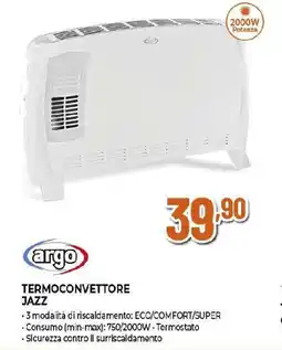 Extracoop argo TERMOCONVETTORE Jazz offerta