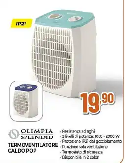 Extracoop OLIMPIA SPLENDID Termoventilatore caldo pop offerta