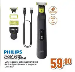 Extracoop PHILIPS REGOLA BARBA ONE BLADE QP6542 offerta