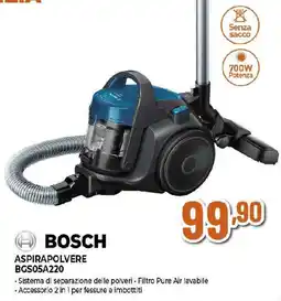 Extracoop BOSCH ASPIRAPOLVERE BGS05A220 offerta