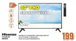 Extracoop Hisense TV LED 40" 40A49N offerta