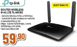 Extracoop tp-link ROUTER WIRELESS N 4G LTE TL-MR150 offerta
