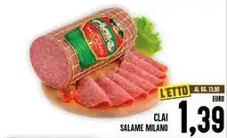 Iper Pellicano Clai salame milano offerta