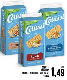 Iper Pellicano Colussi crackers – salati – integrali – non salati offerta