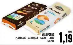 Iper Pellicano Valdiporro plum cake-albicocca - cacao - latte offerta