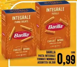 Iper Pellicano Barilla pasta integrale formati normali offerta