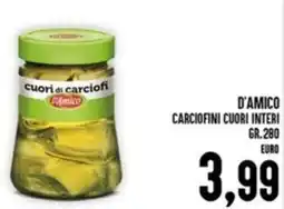 Iper Pellicano D'amico carciofini cuori interi offerta