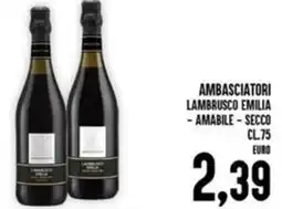 Iper Pellicano Ambasciatori lambrusco emilia - amabile - secco offerta
