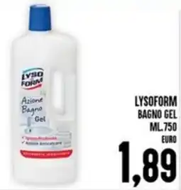 Iper Pellicano Lysoform bagno gel offerta
