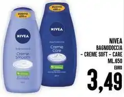 Iper Pellicano Nivea nivea bagnodoccia - creme soft - care offerta