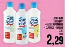 Iper Pellicano Lysoform pavimenti - gres e piastrelle - classico - limone offerta