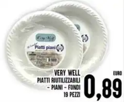Iper Pellicano Very well piatti riutilizzabili - piani - fondi 19 pezzi offerta