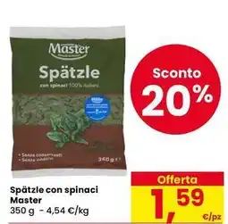 Eurospar Spätzle con spinaci Master offerta
