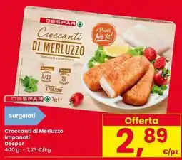 Eurospar Croccanti di Merluzzo Impanati Despar offerta